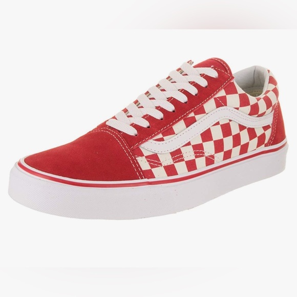 Vans Other - Vans Red and White Checkered Unisex Old Skool Skate Shoes Size 9.5
